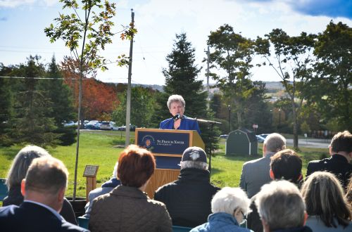 On October 2nd, two “sister” Red Oak trees were planted at Bethany Grounds and St. Francis Xavier University to commemorate 125 years of Martha service and symbolize our shared roots.